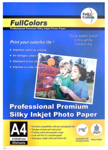 Full Color Silky Inkjet A4 Photo Paper